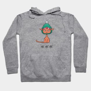 Festive Feline - Orange Grumpy Christmas Cat Hoodie